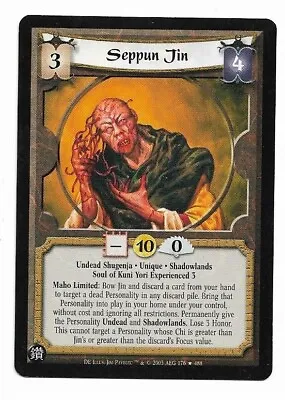 L5R: *SEPPUN JIN* - Diamond Edition - Legend Of The Five Rings • $1