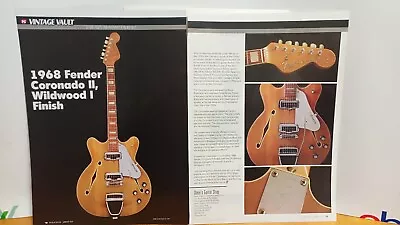 1968 Fender Coronado Ii Wildwood Guitar Vintage Vault Review Poster 11 X 8.5 • $6.95