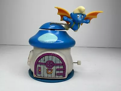 1982 Vintage Smurf Fun House Flying Vampire Wind-Up Toy - A Classic Collectible • $37.49