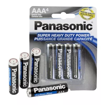 8x Panasonic AAA 1.5V Batteries Heavy Duty Power Carbon Zinc Triple A -Exp. 2026 • $5.99