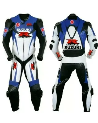 Suzuki GSXR Motorcycle Leather Racing Suit Motorbike Riding Suit Motogp • $353.16