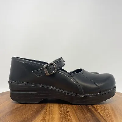 Dansko Shoes Womens 39 Black Matte Marcelle Professional Nursing Mary Jane Clogs • $45