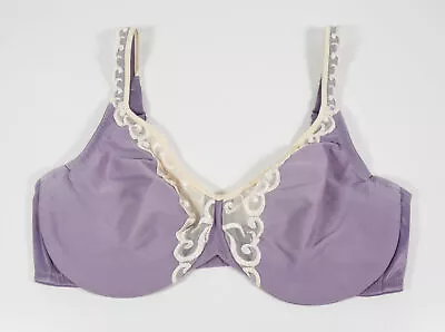 Lilyette 0427 Lavender Purple Embroidered Minimizer Underwire Bra Sz 36D • £14.59