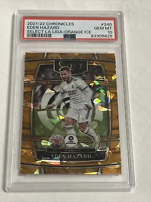 2021-22 Chronicles Eden Hazard Select La Liga-orange Ice Psa 10 /23 Pop 1🤩 • £79.99