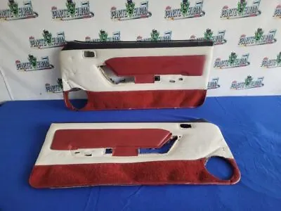 1987-1993 Ford Mustang GT 5.0L Convertible Door Panels White Red Card 2298 • $199.99
