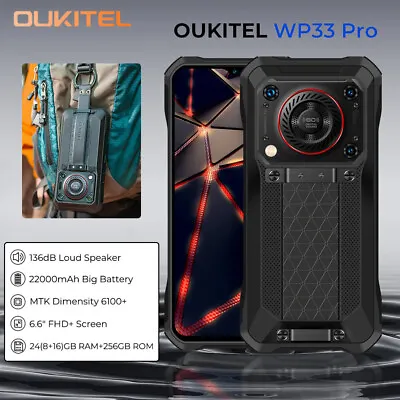 Global Oukitel WP33 Pro 5G Outdoor IP68 Phone 22000mAh RAM 24GB + ROM 256GB 64MP • £253.35