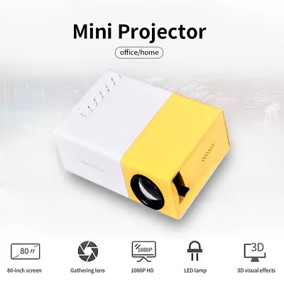 $47.21 • Buy Mini Projector  USB LED  1080P Home Cinema Portable Pocket Projector Party AU