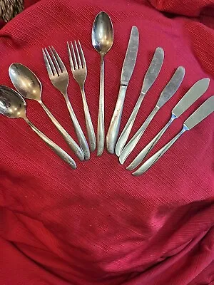 Flatware 10 Pc Mix Twin Star Oneida Community Stainless Atomic Starburst Small • $19.50