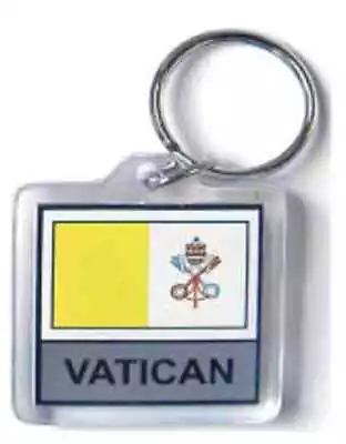 Vatican Doublesided Flag Keychain With Ring  - New - Free Shipping • $6.25