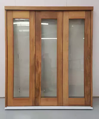 £1437.50 • Buy Hardwood Folding Sliding Bifold Trifold French Patio External Doors 2.1m 7ft