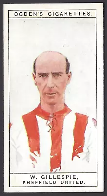 Ogdens - Captains Of Football Clubs & Colours - #33 W Gillespie Sheffield Utd • £5