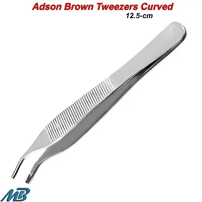 Medical Adson Brown Thumb Dressing Tweezers Curved Tissue Forceps Surgical Tools • $6.64