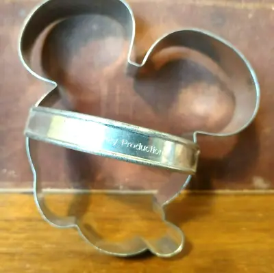 Vintage Disney Mickey Mouse Head Handled Metal Cookie Cutters 990s - Unused • $12