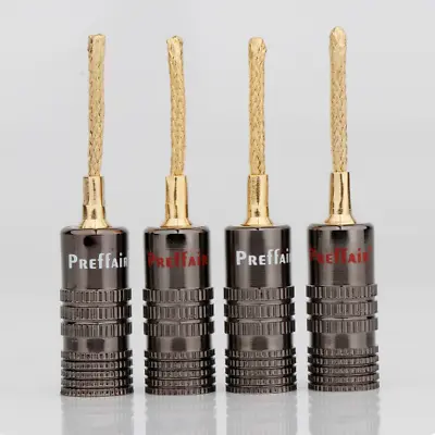 4PCS 2MM Copper Banana Plugs Gold Plated Braided Plug Speaker Cables Connectors • $8.99