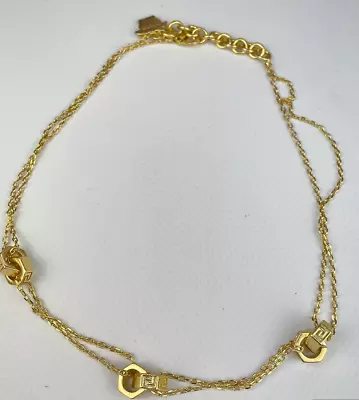 Vintage Versace Necklace Gold Charm Amulet Pendant 49cm • $150