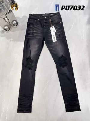 New Purple Brand Black Distressed Men's Jeans Fashion Statement - Retro Street P • $45.99