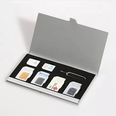  SIM Storage Holder Case With 7 Slots For SIM And Micro SIM Pin Holder Travel • $8.70