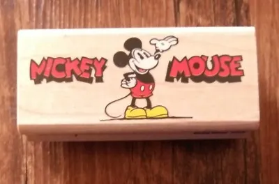 NEW Disney Mickey Mouse Classic Wood Mount Craft Stamp Rubber Stampede • $11.03