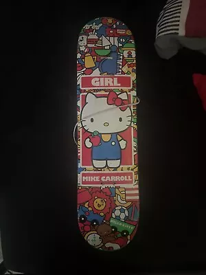 HELLO KITTY 35th Anniversary GIRL SKATEBOARD Deck MIKE CARROLL Slight Blems • $180