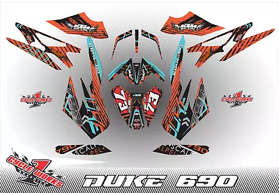 FULL Custom GRAPHICS KIT FOR KTM DUKE 790 890 2017 2018 2019 2020 2021 Stripper2 • $144.99