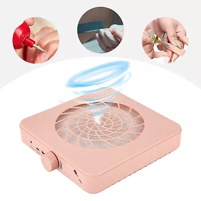 Nail Dust Collector With Reusable Filter For Home And Salon Low Noise (Pink) • $19