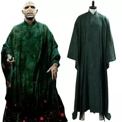 Lord Voldemort Cosplay Costume Suit Green Uniform Cloak Robe Outfit • $35.91