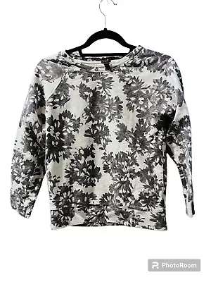 J. Crew Grey Floral Sweatshirt 100% Cotton Women's Size Xtra Small • $19.99