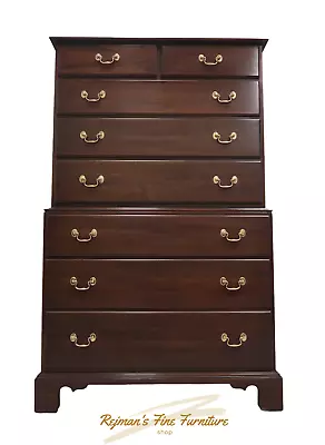 Ethan Allen Knob Creek Collection Mahogany Chippendale Chest On Chest #36-5015 • $1475