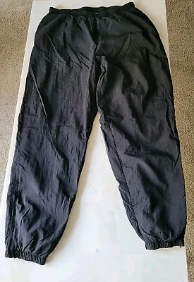 Vintage Nike Black Parachute Sweat Pants Mens 2XL 80s 90s (GREAT CONDITION) • $45