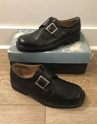 Mens Florsheim Comfortech Webster Single Monk Strap Shoe Black Vintage Sz 11.5 M • $80.99