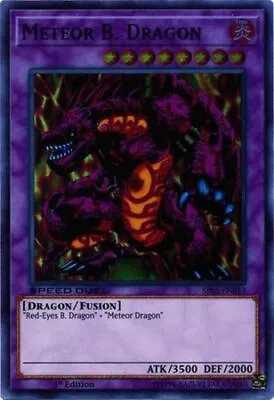 YUGIOH - Meteor B. Dragon - SBLS-EN013 - Super Rare - 1st Edition - NM - FLAT RA • $3.86