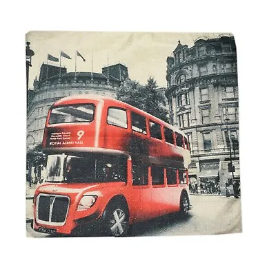 London Scene Red Bus Cushion Cover 17  X 17  With Zip Closer • £12.99