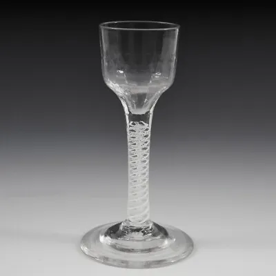 A Fine 18th Century Double Series Opaque Twist Wine Glass C1760 • £225