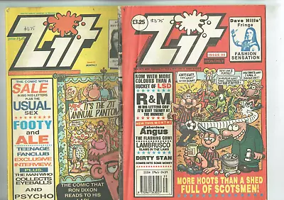 Vintage UK Alternative Comics / Mags ZIT #35 + #37  1990's  Adult Readers!  E17 • $6