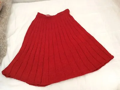 £21 • Buy Twilleys Goldfingering Knitted Skirt In Metallic Red