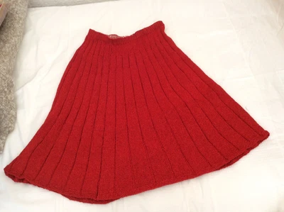 £21 • Buy Twilleys Goldfingering Knitted Skirt In Metallic Red