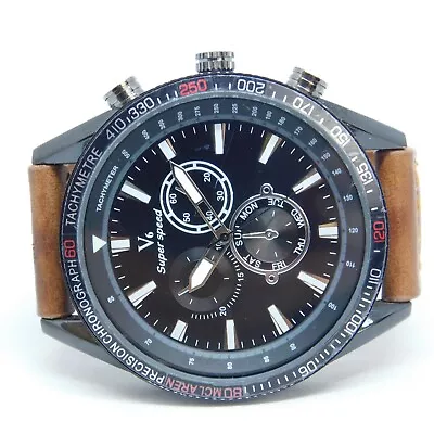 $18.99 • Buy V6 Super Speed No. V0270 Quartz Analog Men's Fashion Watch New Battery