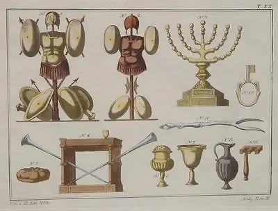 Israel Jerusalem Temple Menorah Showbread Table Trumpet Armor Spear Helmet Weapon • $108.21