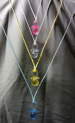 1-3/4  Pacifier Necklaces For  Don't Say Baby  Baby Shower Game U-Pick Colors • $8.59