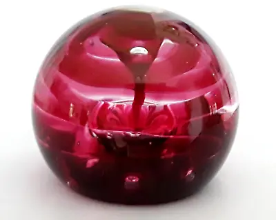 £42 • Buy Selkirk Glass Paperweight RED MIRAGE - Ltd Ed. 300/500