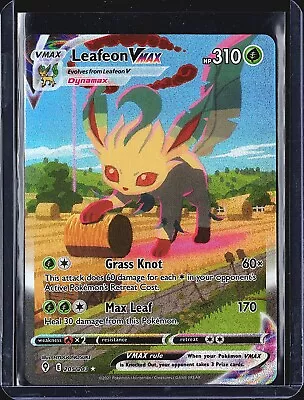 Pokémon TCG Leafeon VMAX Evolving Skies 205/203 Holo Secret Rare Mint • $181.75