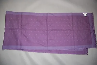 VALENTINO Violet Purple Wool Polka Dot Scarf • £15