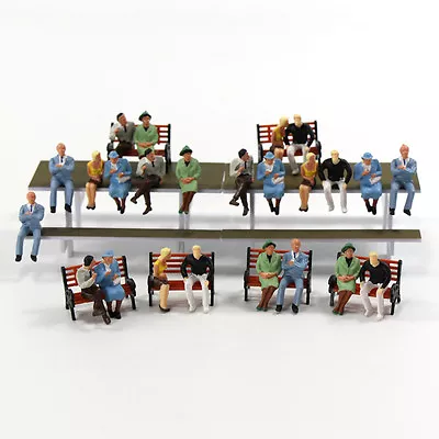 24pcs Model Railway O Gauge Seated Figures 1:50 Sitting People 6 Different Poses • $11.99