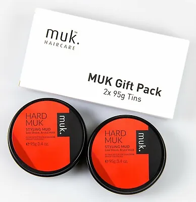 Hard Muk Hair Wax Twin Pack- 2 X LARGE 95g Brutal Hold Mud (only £12.45 Each!) • £24.90