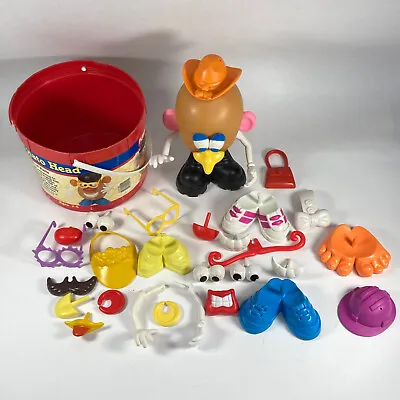 Bucket Lot Of Mr Potato Head Parts & Pieces With Pail Playskool • $14.98