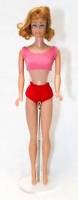 Vintage Barbie Midge Doll Blonde Straight Leg In Pink & Red Swimsuit 1962 Mattel • $49.95