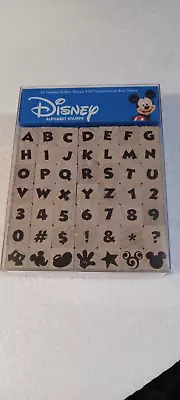 New Disney Mickey Mouse Alphabet Stamps Plus More! Wooden Set 49 Piece Age 3+ • $7.95