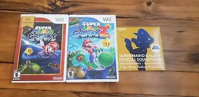 Super Mario Galaxy & Super Mario Galaxy 2 W/ Official Soundtrack Barely Used • $7.50