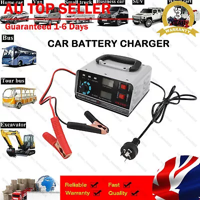 Car Battery Charger 12V/24V 400W 30A Trickle Smart Pulse Repair For Truck Boat  • $48