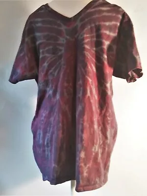 Hand Designed Tie Dyed XlgAdult Dk.Wine Shirt#1279 Priced Low To Go!T-Shrit • $15